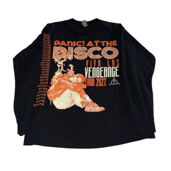 Panic At The Disco Viva Las Vengeance Tour 2022 Long Sleeve T Shirt Sz M Black - Picture 4 of 14